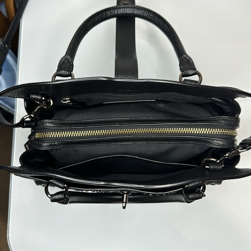 Coach gun metal black bandana studded Mercer satchel 24 - Picture 8 of 15